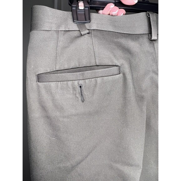 Dockers Pants Mens 33 x 30 Brown Green Pleated Front Premium Relaxed Fit - Picture 5 of 13